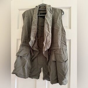 Sanctuary Olive Green Utility Vest, Large